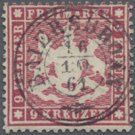 Württemberg - Marken Und Briefe: 1860, 9 Kr. Karmin, K 2 BAIERSBRONN, Marke Mit - Andere & Zonder Classificatie