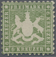 Württemberg - Marken Und Briefe: 1862, 6 Kr. Hellgrün, Ungebraucht, Nachgummiert - Sonstige & Ohne Zuordnung