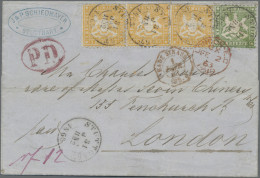 Württemberg - Marken Und Briefe: 1863, 3x 3 Kr. Orangegelb Und 6 Kr. Dkl.grün, 4 - Otros & Sin Clasificación