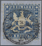 Württemberg - Marken Und Briefe: 1863, 6 Kr. Dunkelblau, K 2 STUTTGART, Prachtbr - Andere & Zonder Classificatie