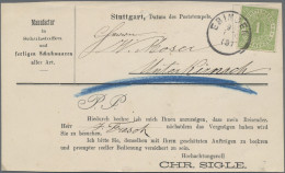 Württemberg - Marken Und Briefe: 1869, 1 Kr. Gelbgrün, Einzelfrankatur Auf Vertr - Altri & Non Classificati