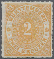 Württemberg - Marken Und Briefe: 1869, 2 Kr. Mattorange, Ungebrauchtes Prachtstü - Andere & Zonder Classificatie