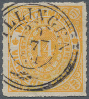 Württemberg - Marken Und Briefe: 1869, 14 Kr. Gelborange, K 2 ILLINGEN, Kabinett - Andere & Zonder Classificatie