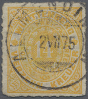 Württemberg - Marken Und Briefe: 1869, 14 Kr. Gelborange, Prachtstück, Stempel A - Altri & Non Classificati