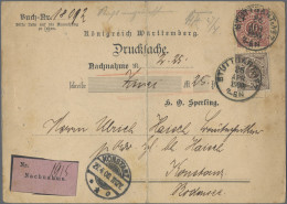 Württemberg - Marken Und Briefe: 1875, 10 Pfg. Rot Sowie 3 Pfg. Zusammen Auf Seh - Other & Unclassified