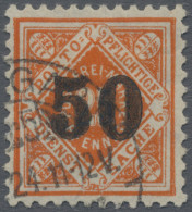 Württemberg - Marken Und Briefe: 1923, Dienstmarken, 50 Auf 25 Pfg. Orange, Saub - Sonstige & Ohne Zuordnung