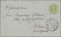 Württemberg - Ganzsachen: 1874, 1 Kr. Umschlag, Zwei Exemplare Sowie 1875, 3 Kr. - Altri & Non Classificati