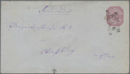Württemberg - Ganzsachen: 1883, 10 Pfg.-Umschlag Mit Entwertung Des Bahnstempels - Autres & Non Classés