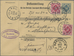 Württemberg - Postanweisungen: 1904, 2 Verschiedene Postanweisungs-GA-Umschläge, - Altri & Non Classificati