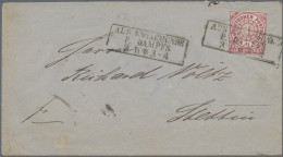 Norddeutscher Bund - Stempel: "AUS SWINEMÜNDE/P.DAMPFS./3 10*3-4", Schwarzer R3 - Autres & Non Classés