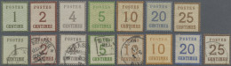 Elsass-Lothringen - Marken Und Briefe: 1870, 1 C - 25 C, 7 Werte In Der Type II - Andere & Zonder Classificatie
