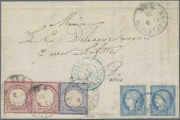 Deutsches Reich - Brustschild: 1872, 2x 1 Gr. Rötl.karmin, 2 Gr. Grauultramarin - Brieven En Documenten