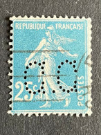 FRANCE C N° 140 Semeuse C.C 50 Indice 4 Perforé Perforés Perfins Perfin ! - Andere & Zonder Classificatie