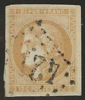 France  .  Y&T   .   43 A  (2 Scans)   .    O  .     Oblitéré - 1870 Emisión De Bordeaux