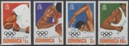 DOMINICA :1976: Y.471-77 + BF36 : ## Olympics MONTRÉAL 1976 ##.  @§@ Aviron – Lancement Du Poids – Natation –  ...... - Summer 1976: Montreal