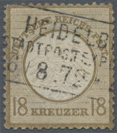 Deutsches Reich - Brustschild: 1872, Kleiner Brustschild 18 Kr. Ockerbraun, Entw - Usados