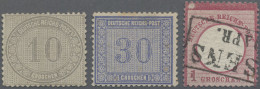Deutsches Reich - Brustschild: 1872 Innendienstmarken 10 Gr. Und 30 Gr. Ungebrau - Usati