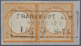 Deutsches Reich - Brustschild: 1872 'Kleiner Schild' 2 Kr. Orange Im Waag. Paar - Other & Unclassified