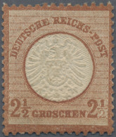 Deutsches Reich - Brustschild: 1872 'Großer Schild' 2½ Gr. Mittelrötlichbraun, U - Nuovi