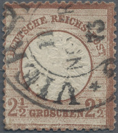 Deutsches Reich - Brustschild: 1872, Freimarke Großer Brustschild 2 1/2 Groschen - Usati