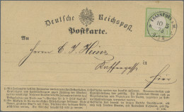 Deutsches Reich - Brustschild: 1873, 1 Kr. Gelblichgrün Gr.Schild Als Portogerec - Lettres & Documents