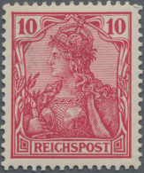 Deutsches Reich - Germania: 1900, 10 Pf Germania In Der Seltenen B-Farbe (dunkel - Ungebraucht