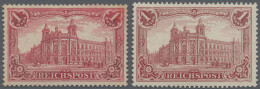 Deutsches Reich - Germania: 1900, 1 M. Reichspost (dunkel)rot, In Postfrischer E - Neufs