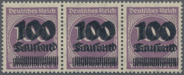 Deutsches Reich - Inflation: 1923, 100.000/100 M., Waagerechter 3er Streifen Mit - Neufs