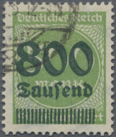 Deutsches Reich - Inflation: 1923, 800 Tsd Auf 500 Mark Gelbgrün, Farbfrisches U - Usati