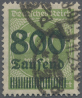 Deutsches Reich - Inflation: 1923, 800 Tsd Auf 500 Mark Gelblichgrün, Zeitgerech - Used Stamps