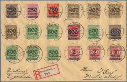 Deutsches Reich - Inflation: 1923, 800 Tsd M Auf 500 M Gelblichgrün, Zusammen Mi - Lettres & Documents