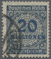 Deutsches Reich - Inflation: 1923 20 Mio M Schwarzblau, Walzendruck, Mit Zeitger - Used Stamps