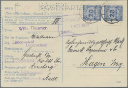 Deutsches Reich - Inflation: 1923, 20 Mio M Rosettenmuster, Dunkelviolettultrama - Lettres & Documents