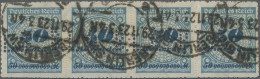 Deutsches Reich - Inflation: 1923 Viererstreifen Der 50 Mrd. Kobaltblau Durchsto - Gebraucht