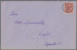 Deutsches Reich - Weimar: 1923, Rentenpfennig 10 Pfg. Plattendruck Rot Als Porto - Altri & Non Classificati