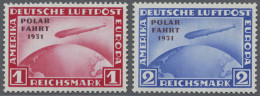 Deutsches Reich - Weimar: 1931, Polarfahrt, 1 RM Bzw. 2 RM Je Mit Aufdruckfehler - Ungebraucht