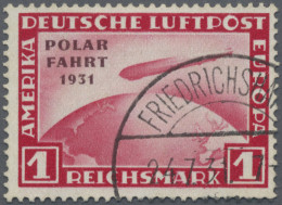 Deutsches Reich - Weimar: 1931, 1 M Polarfahrt Mit Dem Seltenen Aufdruckfehler A - Gebruikt
