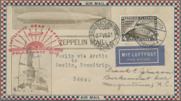 Deutsches Reich - Weimar: 1931, Polarfahrt, 4 RM Auf Zeppelinbrief, Auflieferung - Cartas & Documentos