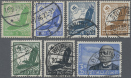 Deutsches Reich - 3. Reich: 1934 Flugpost: Kurzsatz Von 7 Werten Mit Waagerechte - Oblitérés