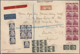 Deutsches Reich - 3. Reich: 1935, 40 Pfg. Eisenbahn Im 10er-Block Mit Beifrankat - Storia Postale