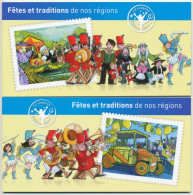 2011 - 2 Carnets - C 566 & 578 Neufs ** - Fêtes Et Traditions De Nos Régions I & II - Postzegelboekjes