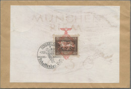 Deutsches Reich - 3. Reich: 1937, "Braunes Band", Block 4 Mit Rotem Aufdruck, Po - Cartas & Documentos