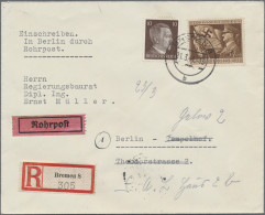 Deutsches Reich - 3. Reich: 1944, Zwei R-Briefe Der 2.Gewichtsstufe Ab "ALLENSTE - Briefe U. Dokumente