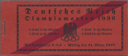 Deutsches Reich - Markenheftchen: 1936, 2 RM Olympische Spiele, Zwei MH Mit Beid - Cuadernillos