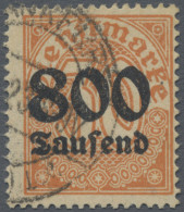 Deutsches Reich - Dienstmarken: 1923, 800 T. Auf 30 Pfg., Wz. 1, Sauber Gestempe - Oficial