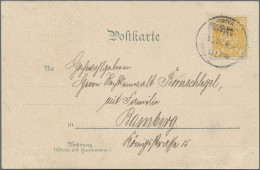 Deutsches Reich - Privatpost (Stadtpost): BAMBERG / 1897/99, 3 Farbige Litho-Ans - Private & Lokale Post