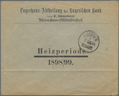 Deutsches Reich - Privatpost (Stadtpost): MÜNCHEN/1898/99, Seltener Unfrankierte - Private & Local Mails