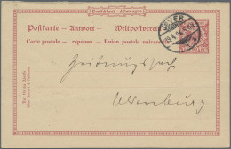 Deutsches Reich - Ganzsachen: 1894, 10 Pfg. Krone/Adler, Antwortteil Der Doppelk - Autres & Non Classés