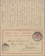 Deutsches Reich - Ganzsachen: 1896: Ganzsachendoppelkarte 10+10 Pf., Zusammenhän - Autres & Non Classés
