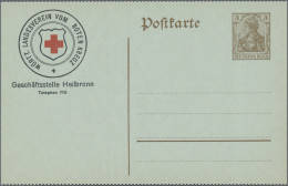 Deutsches Reich - Ganzsachen: 1911: GSK 3 Pf Germania Mit Zudruck Des Roten Kreu - Sonstige & Ohne Zuordnung